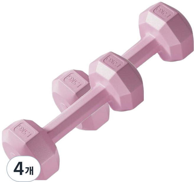 코레시스 예쁜 파스텔톤 홈트용 아령 핑크, 4개, 1.5kg