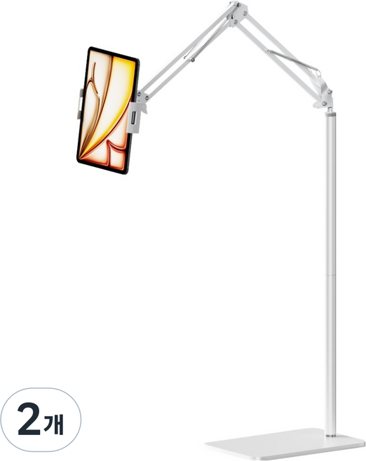 누아트 스탠드 태블릿 갤럭시탭 아이패드 스마트폰 거치대, JABARA-155, 화이트, 2개
