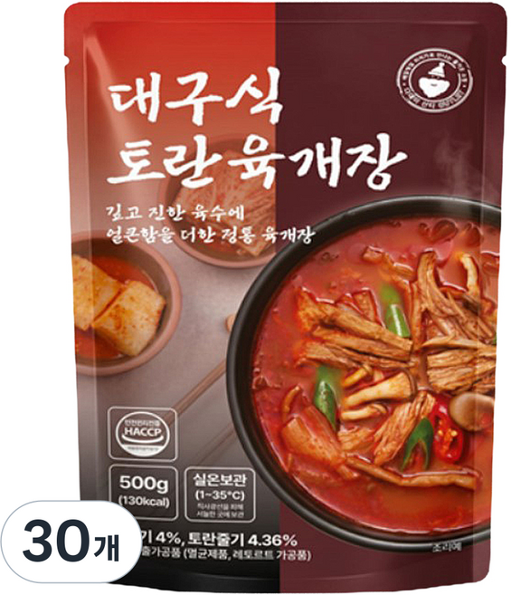 산타 대구식 토란 육개장, 500g, 30개