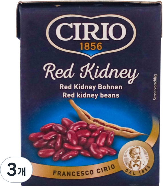 치리오 붉은 강낭콩, 3개, 380g