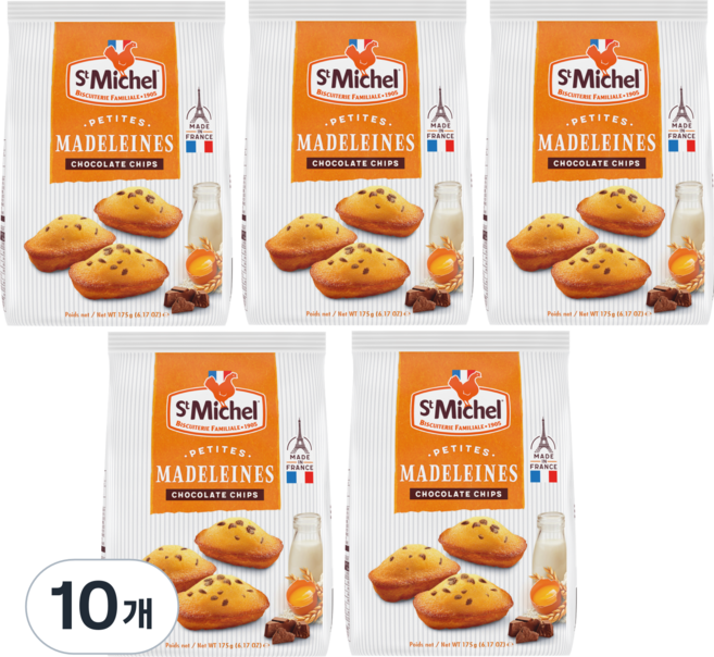 St Michel 巧克力豆瑪德蓮, 175g, 10個
