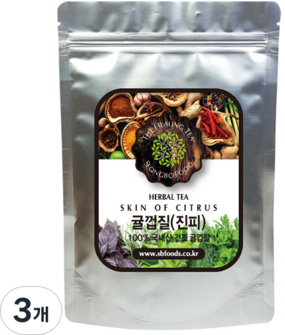 成寶食品 橘皮 陳皮, 100g, 3個