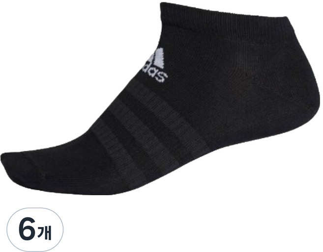 adidas 愛迪達 輕量低筒襪 DZ9423, 黑色, 6個