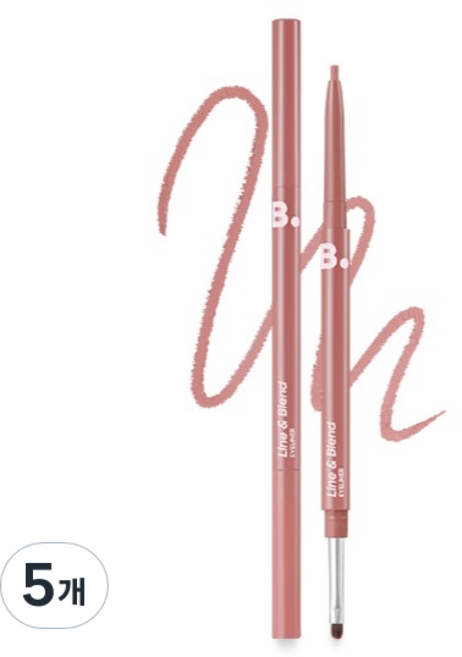 B.by BANILA Mood On Line & Blend 眼線筆 0.12g, 5個, PK01 水漾紫