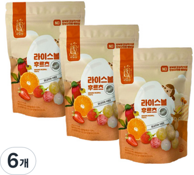 아비삭 라이스볼, 후르츠, 6개, 30g