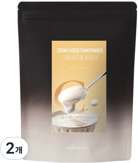 네이쳐티 크림치즈폼 파우더, 2개, 500g