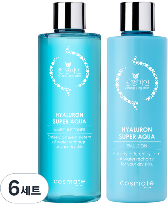 청정미인 히아루론 앰플토너 420g + 에멀전 300g, 6세트