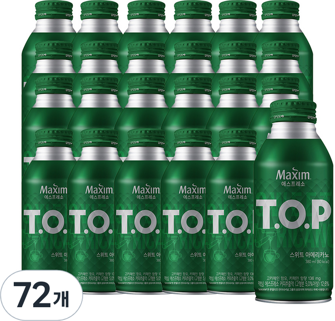 티오피 스위트 아메리카노, 380ml, 72개