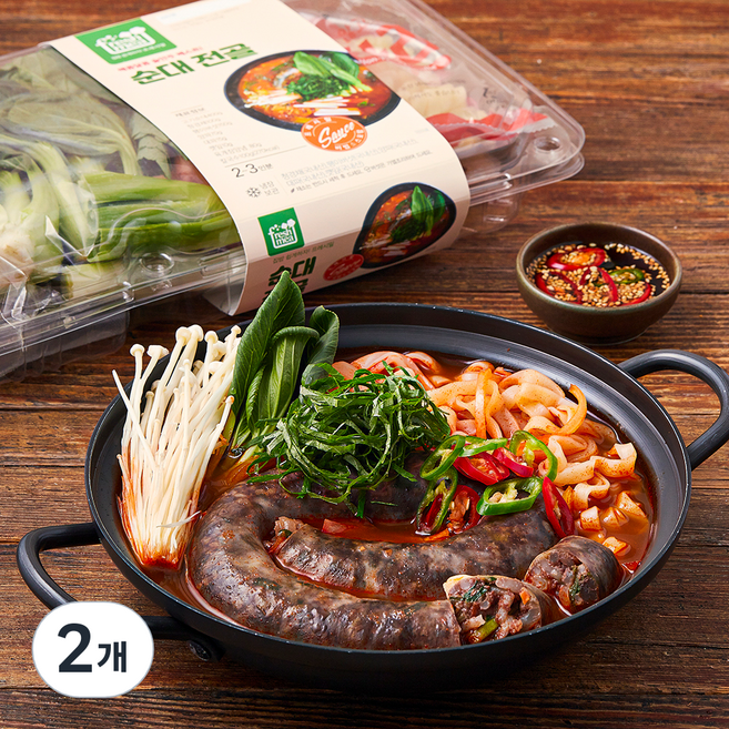 프레시밀 순대전골 밀키트 2~3인분, 925g, 2개