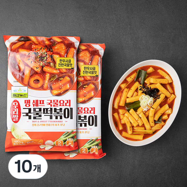 칠갑농산 우리쌀 명쉐프 국물떡볶이, 425.5g, 10개