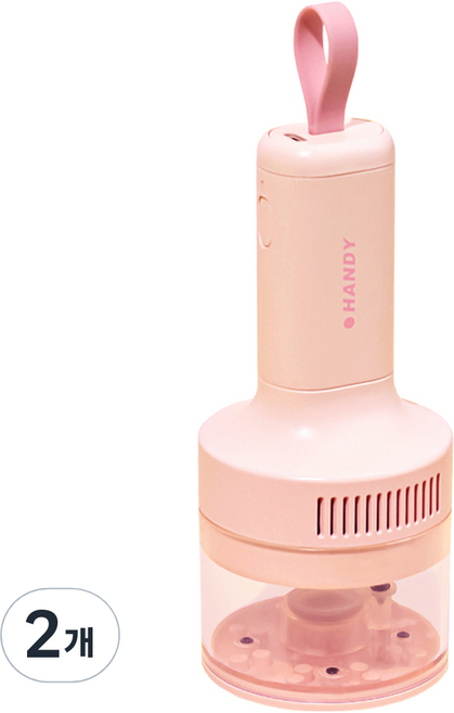 투코비 강력 흡입 충전식 데스크 청소기 C타입, 핑크, 2개
