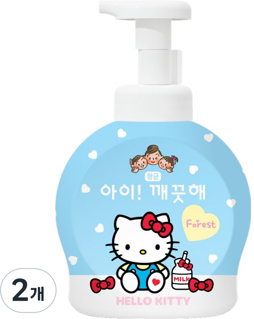 아이깨끗해 헬로키티 핸드워시 숲속산책, 490ml, 2개