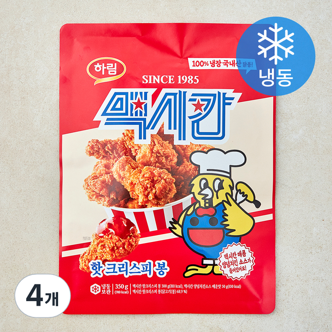 맥시칸 핫크리스피 봉 (냉동), 350g, 4개