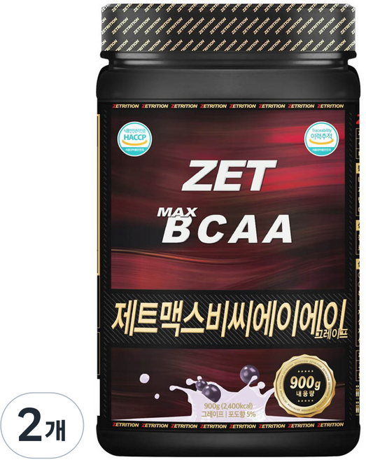 제트리션 제트맥스BCAA 그레이프, 900g, 2개