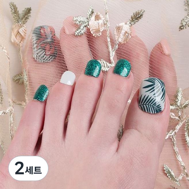 프라벨 붙히는 셀프 젤페디 스티커 패치 12종, 05 썸머트래블, 2세트