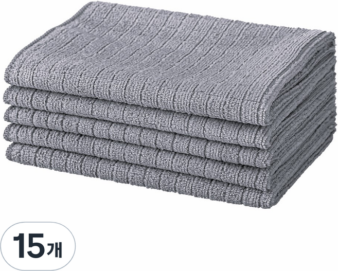 코멧 키친 다용도 극세사 행주 그레이, 15개