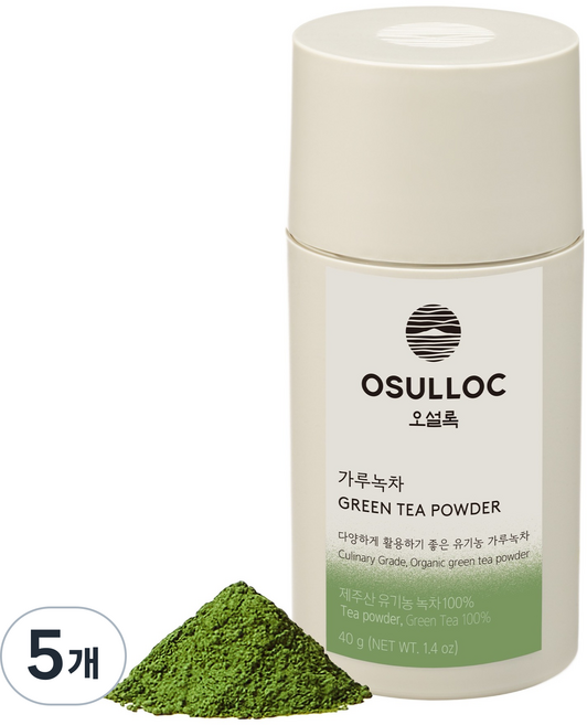 오설록 가루녹차, 40g, 1개입, 5개