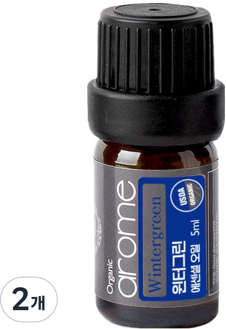퓨어스 윈터그린 에센셜 오일, 2개, 5ml