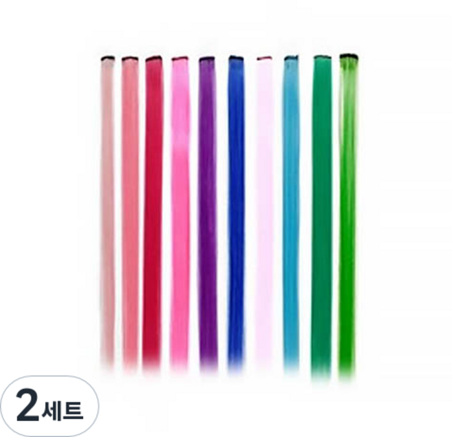 잇츠리빙 컬러 헤어피스 5종 x 2p 세트, 랜덤발송, 2세트