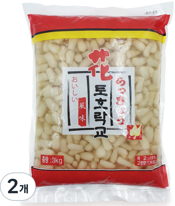 토호식품 락교 파우치, 3kg, 2개