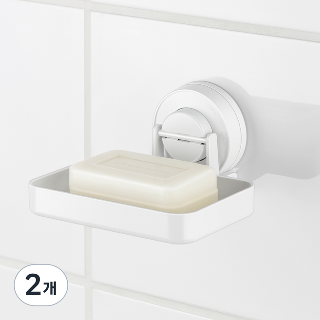 디허브 써니 비누받침 130, 화이트, 2개