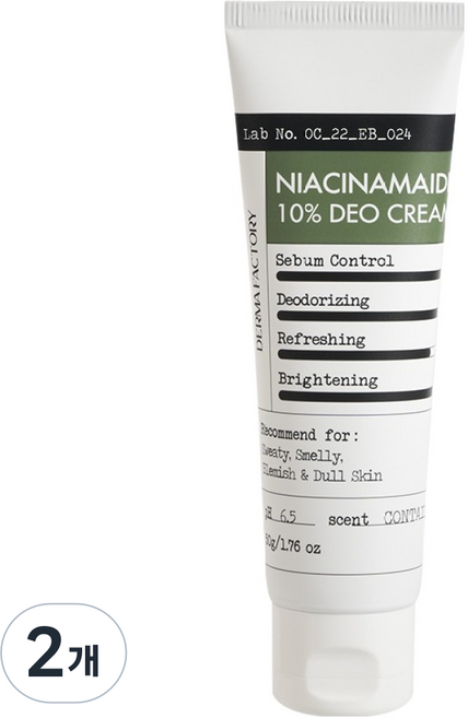 더마팩토리 나이아신아마이드 10% 데오크림, 50g, 2개