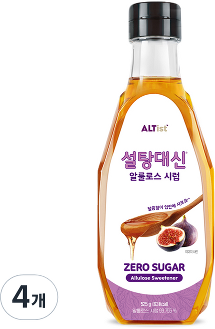 알티스트 설탕대신 알룰로스 시럽, 525g, 4개