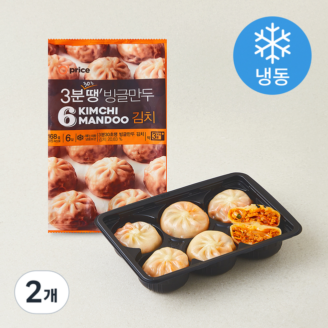 오프라이스 빙글만두 김치 6개입 (냉동), 168g, 2개
