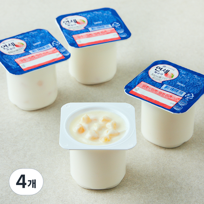 연세유업 연세 요거트 복숭아, 320g, 4개
