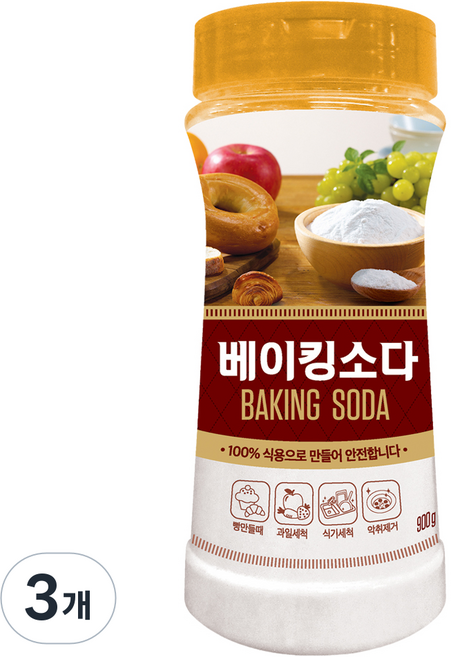 성진식품 베이킹소다, 900g, 3개