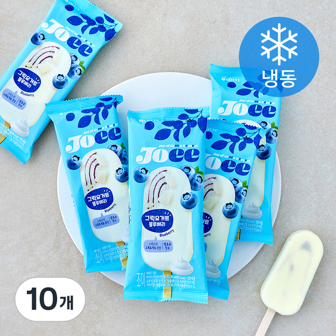 롯데웰푸드 JOEE 그릭요거트 블루베리 (냉동), 10개, 1개입, 85ml