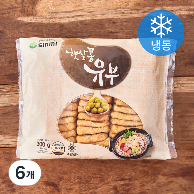 신미 햇살콩 유부 (냉동), 300g, 6개