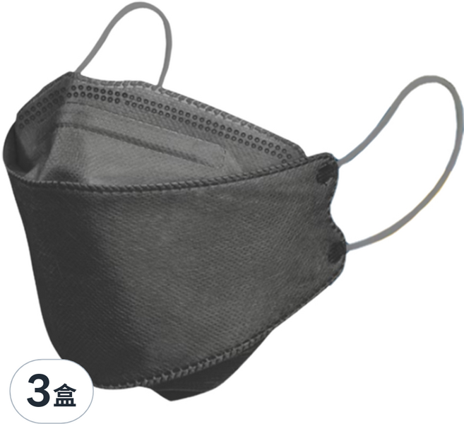 Charmed 昌明生技 成人立體口罩 KF94, 玄鐵灰, 10片, 3盒