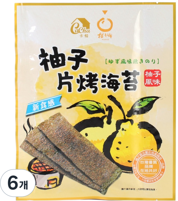 카차 김스낵 유자향, 32g, 6개