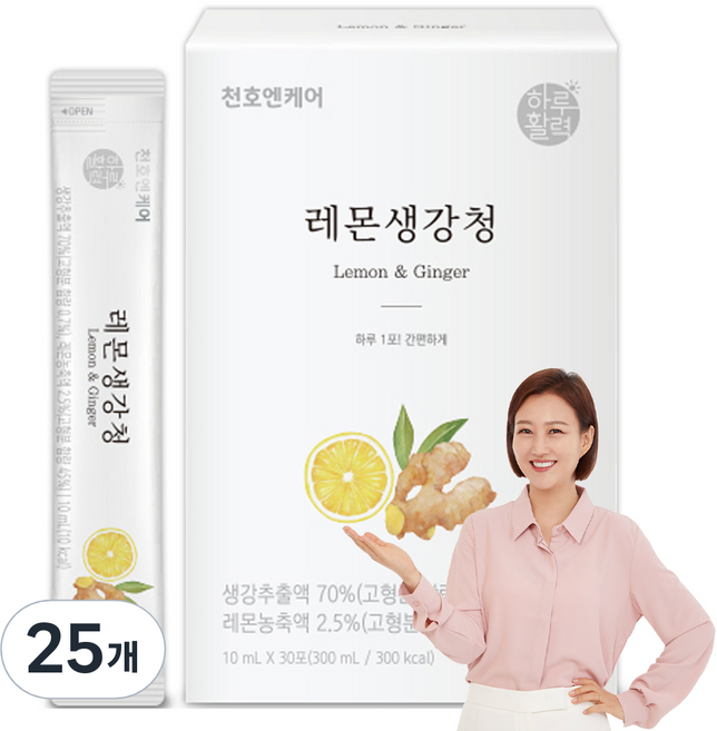 하루활력 레몬생강청, 300ml, 25개
