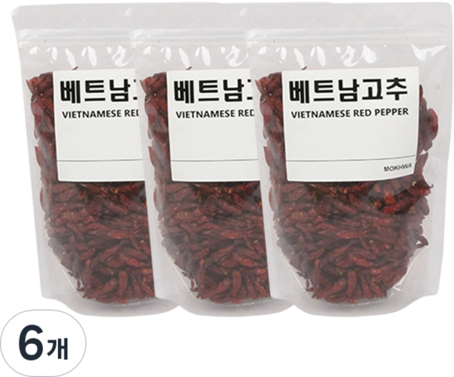 딜리셔스마켓 베트남 고추 팩, 200g(1개), 6개