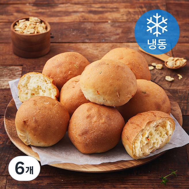 비그레인 식물성 야채 모닝빵 8개입 (냉동), 360g, 6개