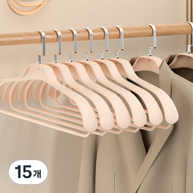 메종드아야 니트 정장 옷걸이 42CM, 베이비핑크, 15개