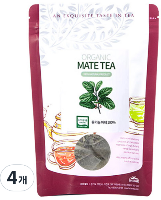 티트라움 유기농 마테차 티백, 1g, 20개입, 4개