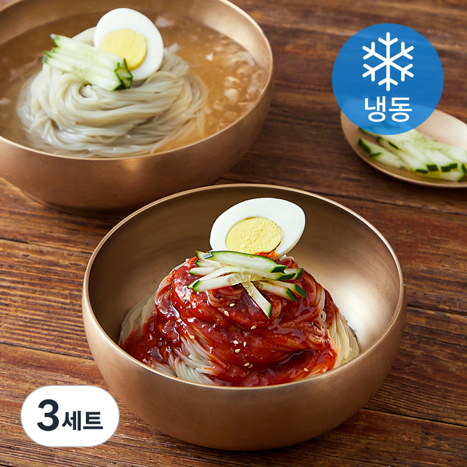 외갓집 옥천 물냉면 2개입 + 비빔냉면 2개입 세트 (냉동), 1.666kg, 3세트