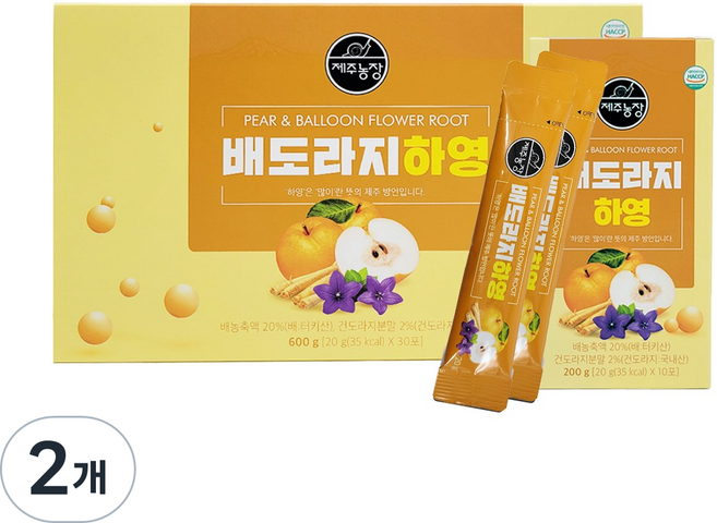 제주농장 배도라지하영 30p, 2개, 600g