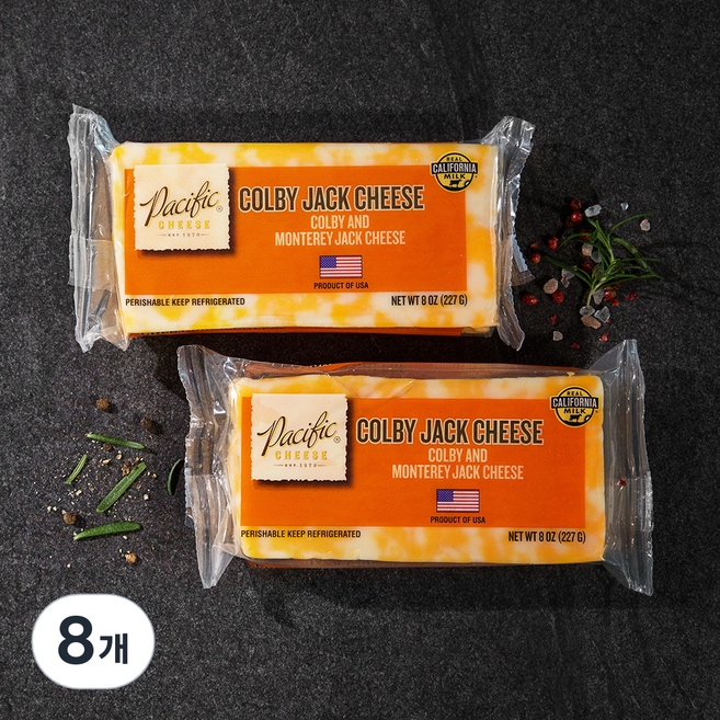 퍼시픽 콜비 잭 치즈, 227g, 1개입, 8개