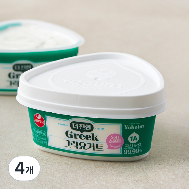 서울우유 더진한 그릭요거트 소프트, 100g, 4개