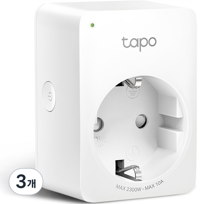 타포 미니 스마트 Wi-Fi 플러그, Tapo P100, 3개