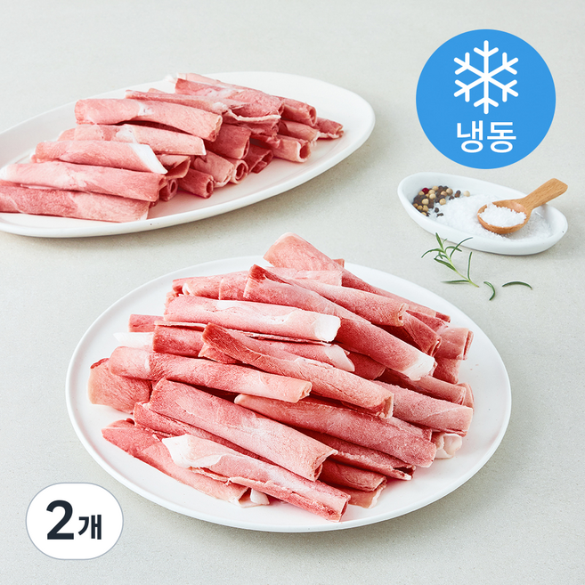 수입 돼지 앞다리살 대패 돌돌말이 (냉동), 2개, 1kg