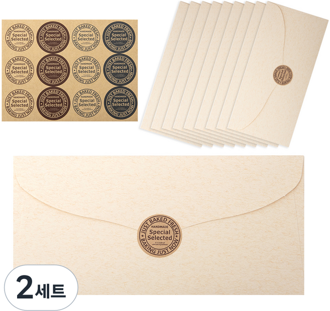 Good given 高級零用錢信封 10入 + 貼紙 12入 組, 2套, 象牙白