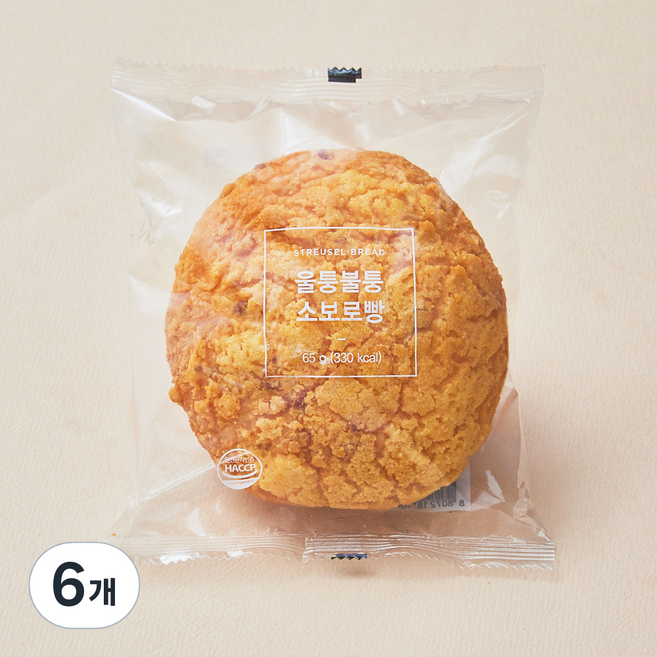 신라명과 울퉁불퉁 소보로빵, 65g, 1개입, 6개