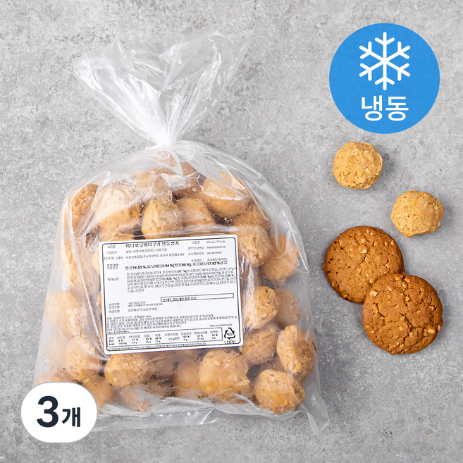 맨치트 미니피넛 버터쿠키 냉동생지, 900g, 1개입, 3개
