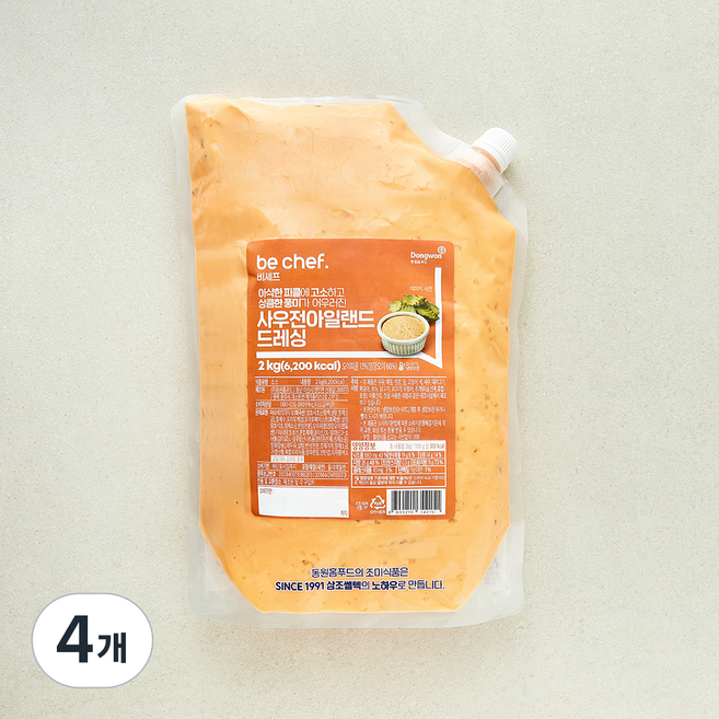 비셰프 사우전아일랜드드레싱, 2kg, 4개