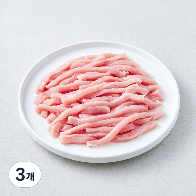 도드람한돈 무항생제 인증 등심 잡채용 (냉장), 3개, 300g